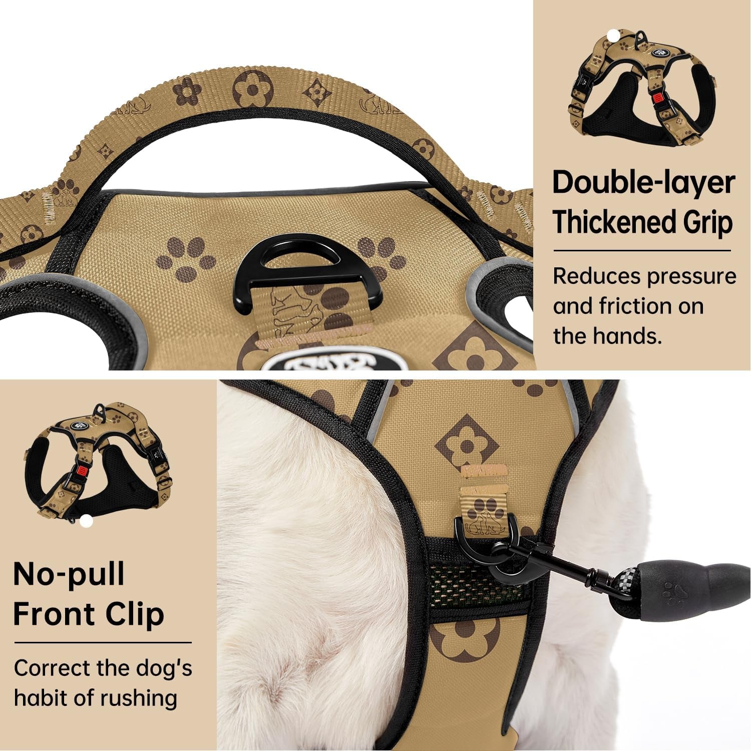No Pull Dog Harness Set